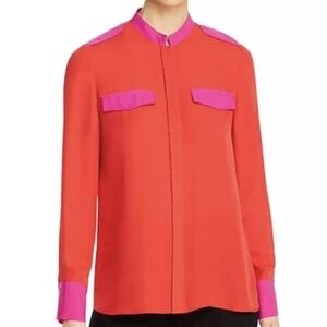 Elie Tahari Lexi Blouse in Blaze Red - Size S NWT
